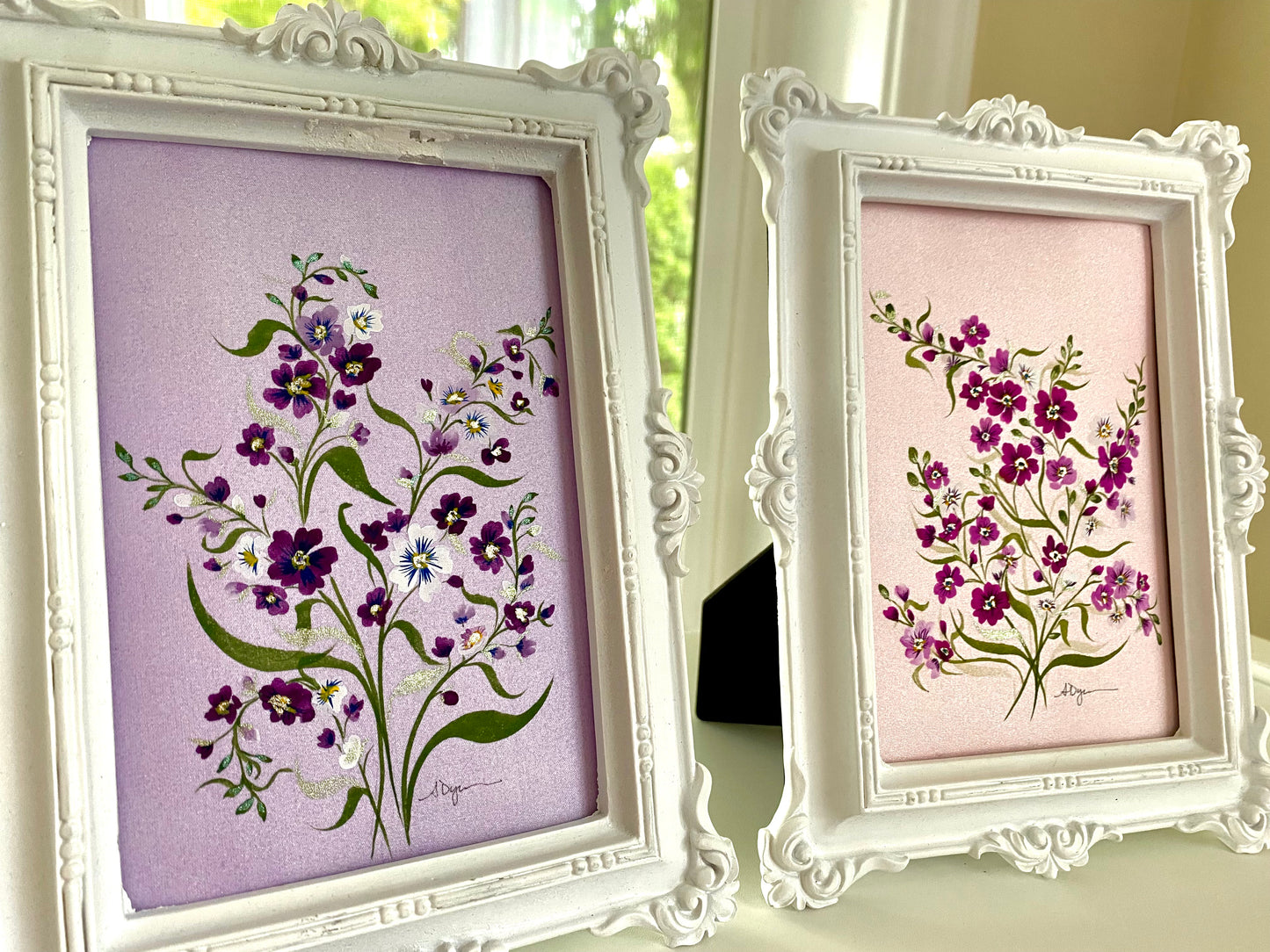 Purple Forget Me Nots Original Painting