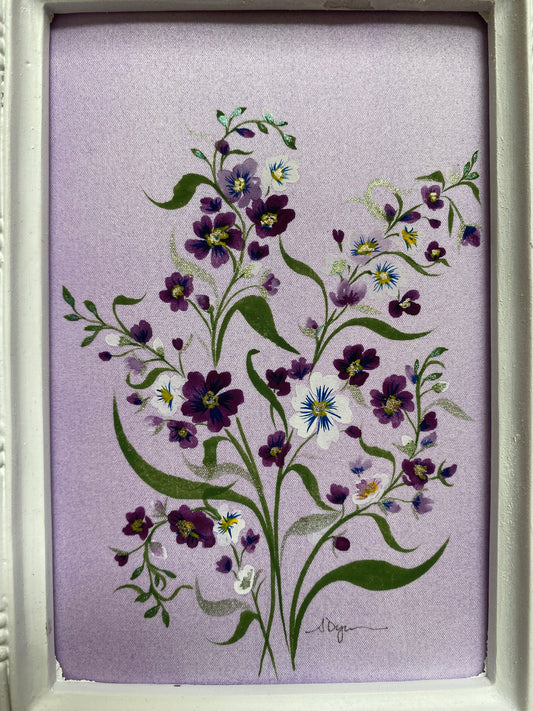 Purple Forget Me Nots Original Painting